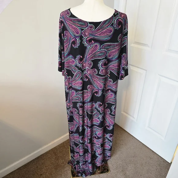 Catherines | 2X | Embellished Flutter Sleeve Maxi Dress - Picture 2 of 6